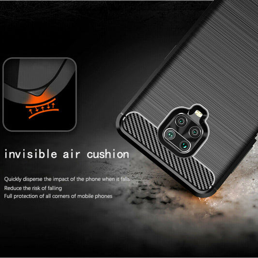 Futrola za Xiaomi Redmi Note 9S / Note 9 Pro / Note 9 Pro Max, Techsuit, Karbon, Crna