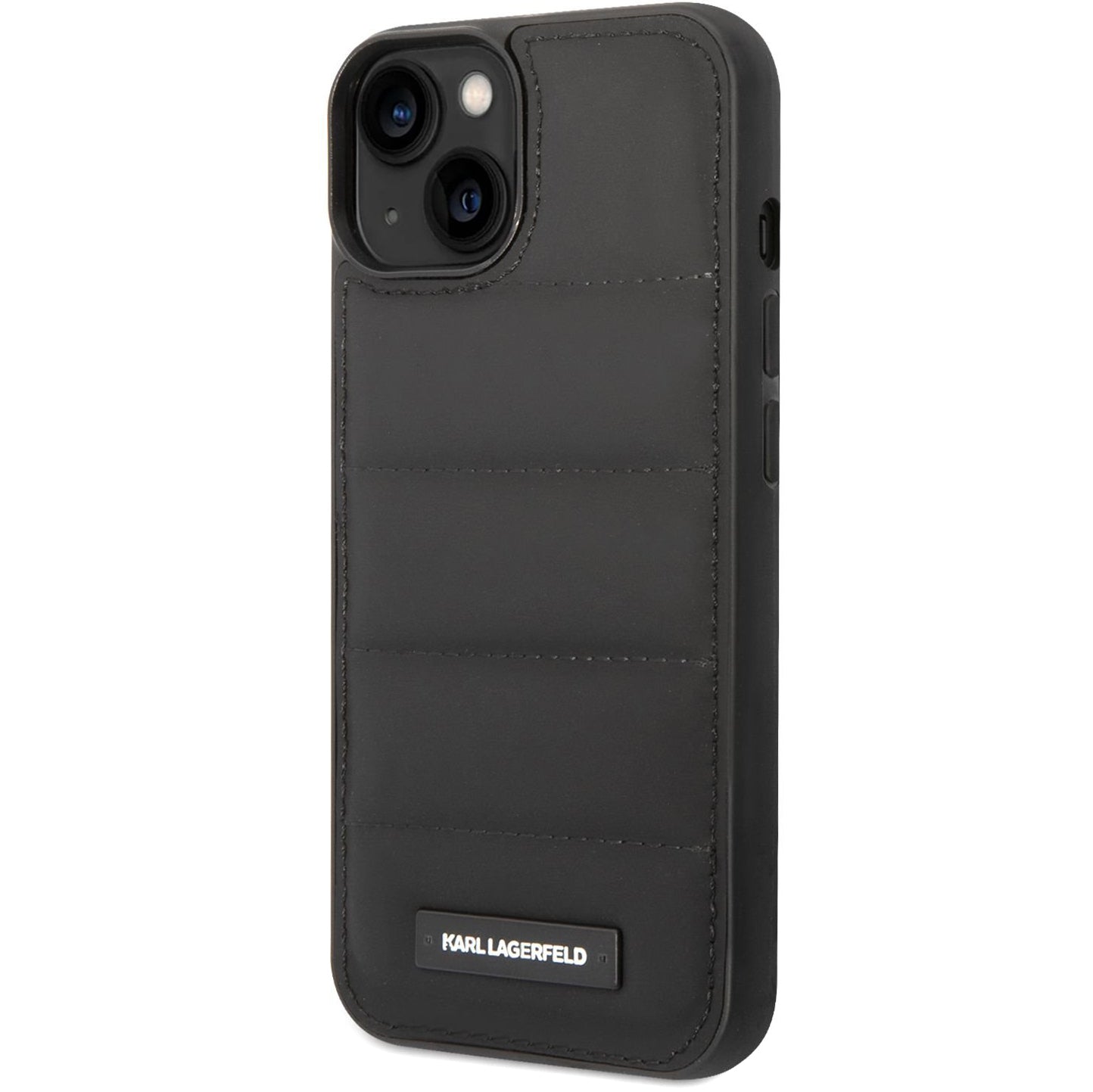 Futrola za Apple iPhone 14 Plus, Karl Lagerfeld, Quilted Puffy Metal Logo, Crna