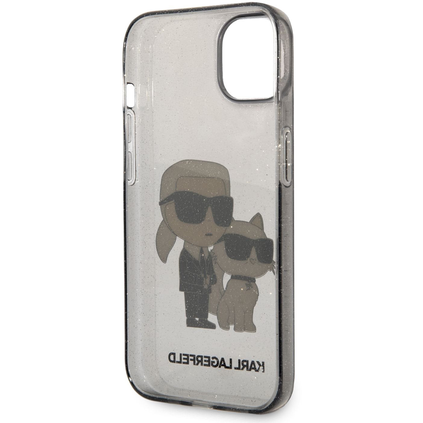 Futrola za Apple iPhone 14 Plus, Karl Lagerfeld, IML Glitter Karl and Choupette NFT, Crna