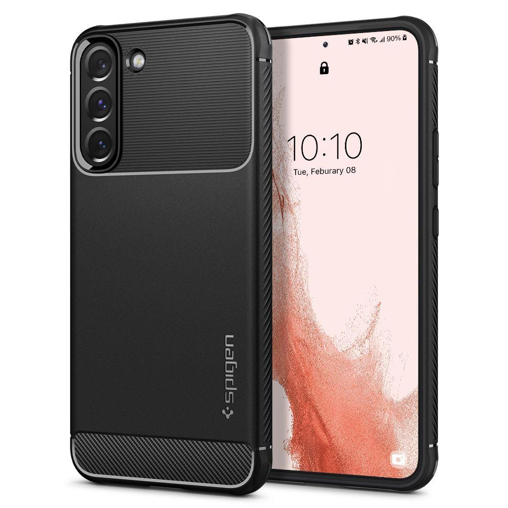 Futrola za Samsung Galaxy S22 5G S901, Spigen, Rugged Armor, Crna ACS03986