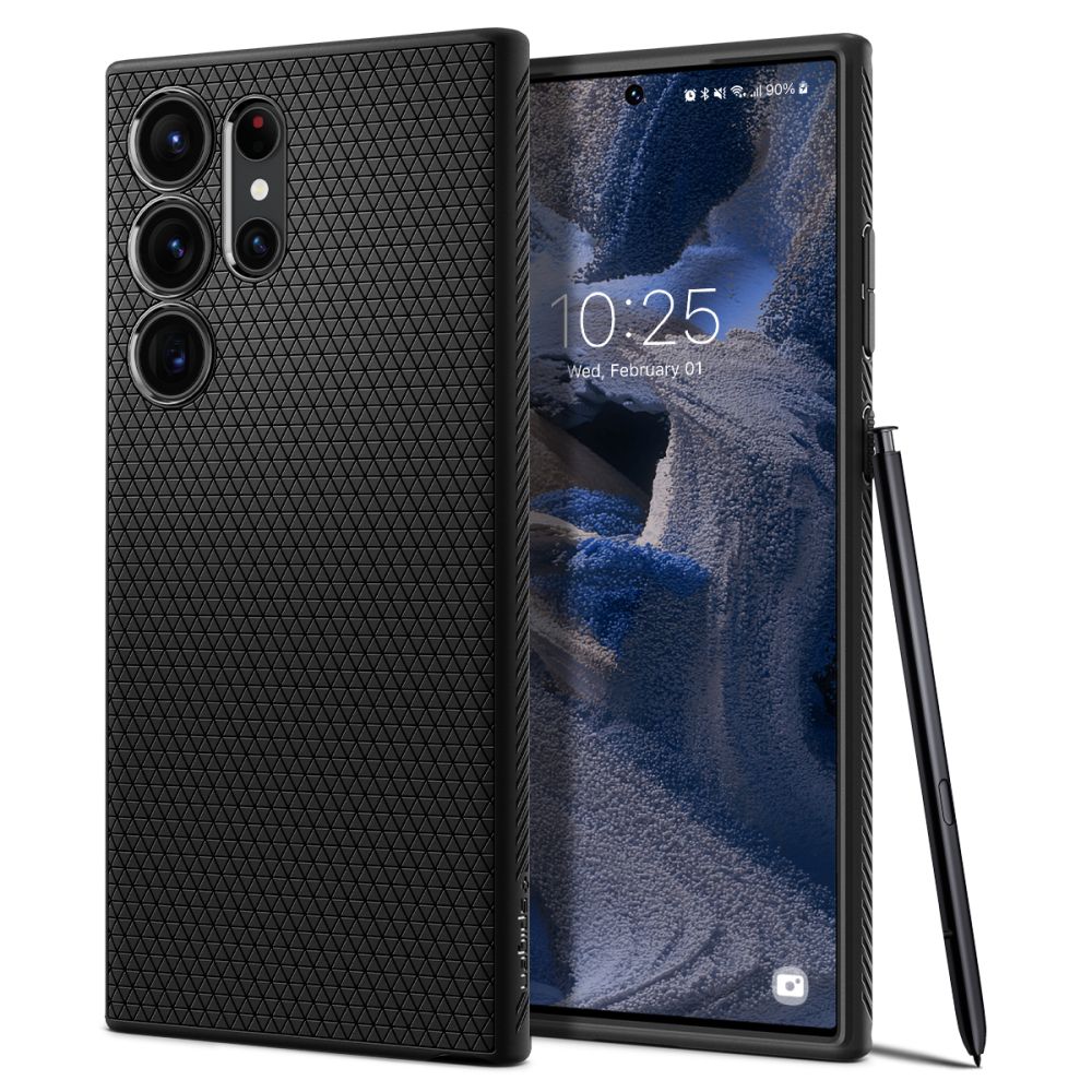 Futrola za Samsung Galaxy S23 Ultra S918, Spigen, Liquid Air, Mat Crna ACS05614