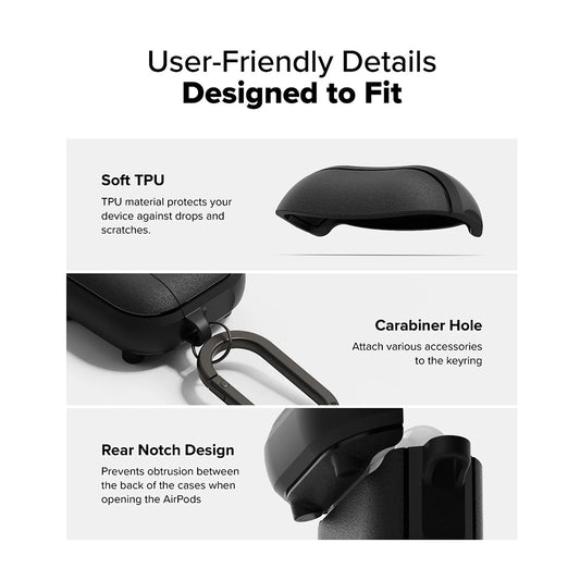 Ringke Onyx Magnetic futrola za Apple AirPods 4, Siva