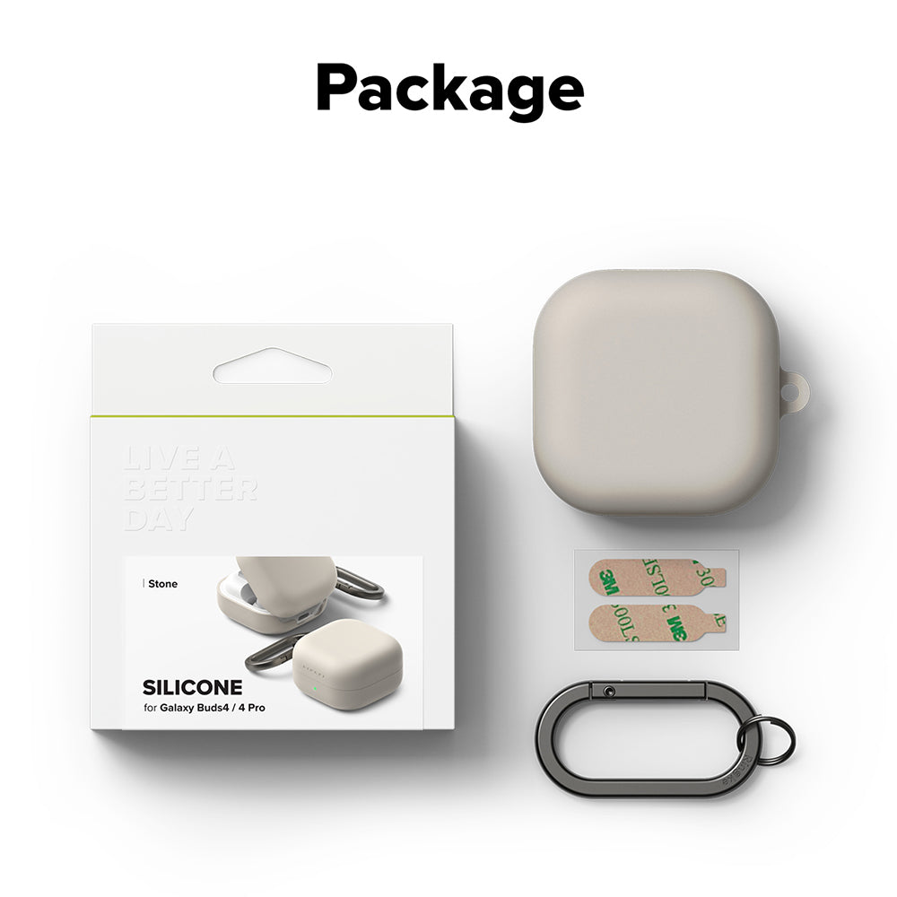 Futrola Ringke za Samsung Galaxy Buds4 / Buds4 Pro, Krem