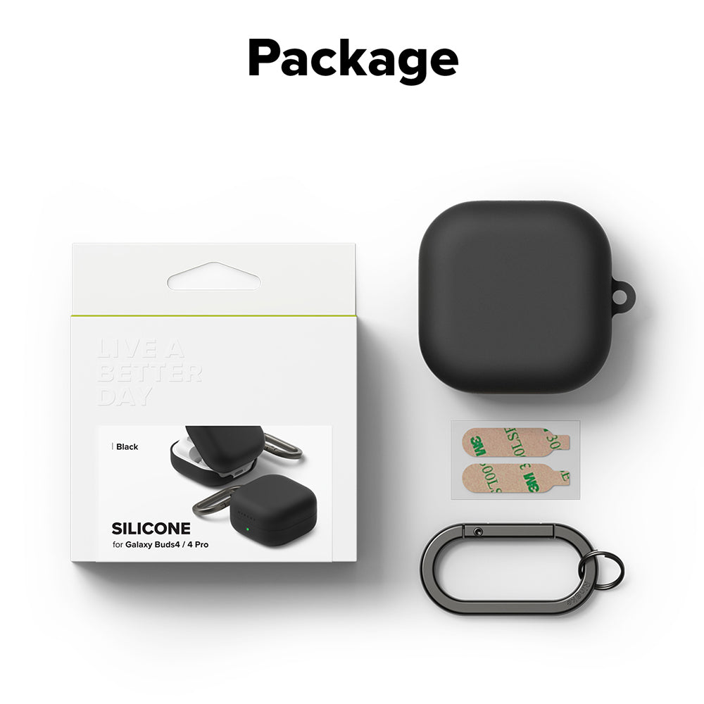 Futrola Ringke za Samsung Galaxy Buds4 / Buds4 Pro, Crna