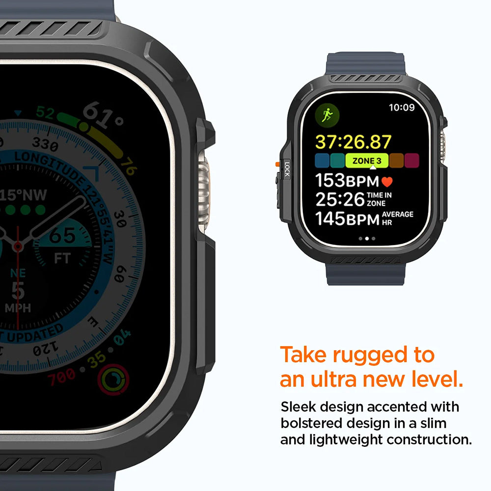 Spigen Lock Fit futrola za Apple Watch Ultra Series, Mat Crna ACS06208