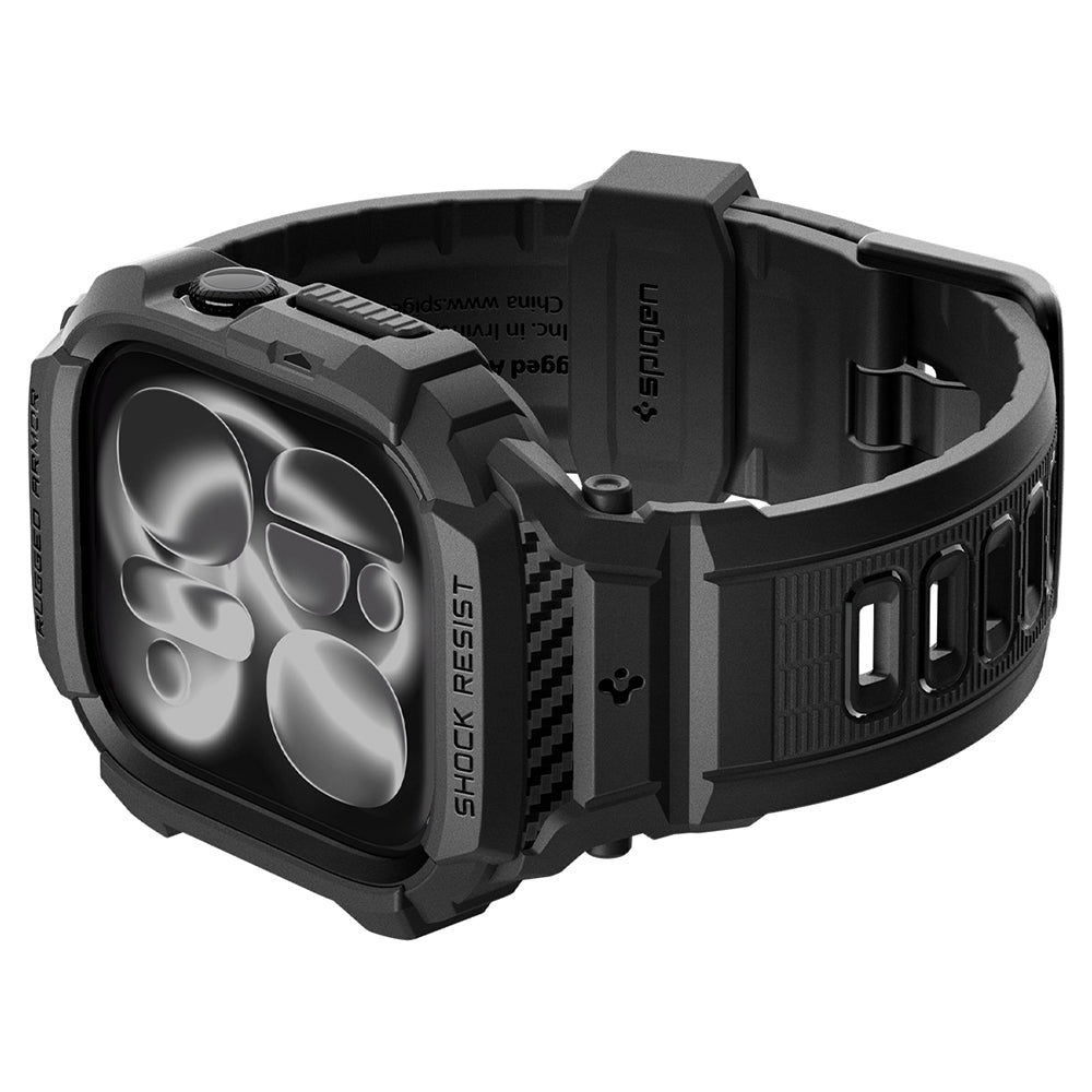Futrola Spigen Rugged Armor Pro za Apple Watch Series 12 46mm, Crna Mat ACS11894