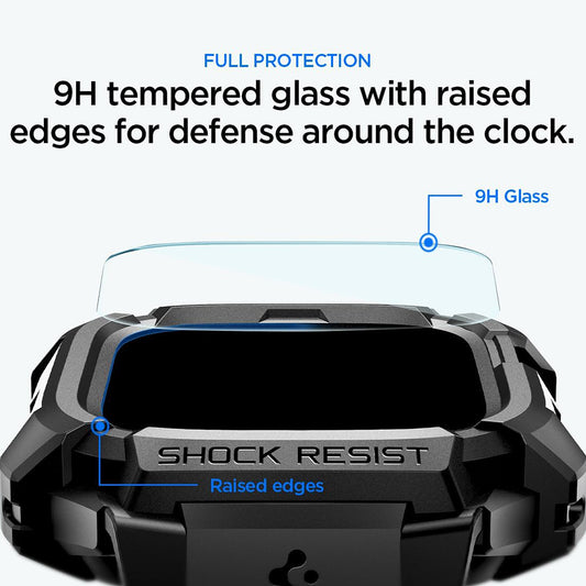 Spigen Rugged Armor Pro futrola sa zaštitom za ekran za Apple Watch Ultra Series, crna ACS12053