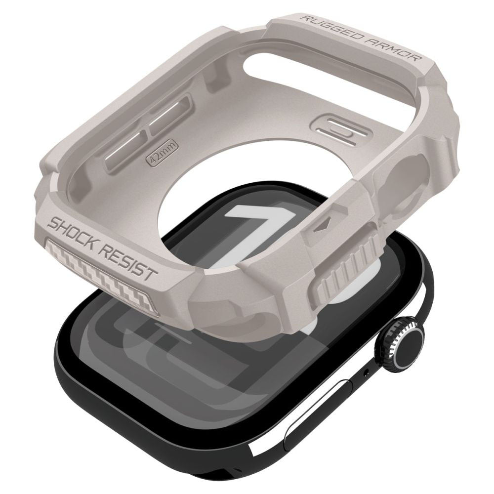 Futrola Spigen Rugged Armor V2 za Apple Watch Series 10 / 11 42mm, Bež ACS10493