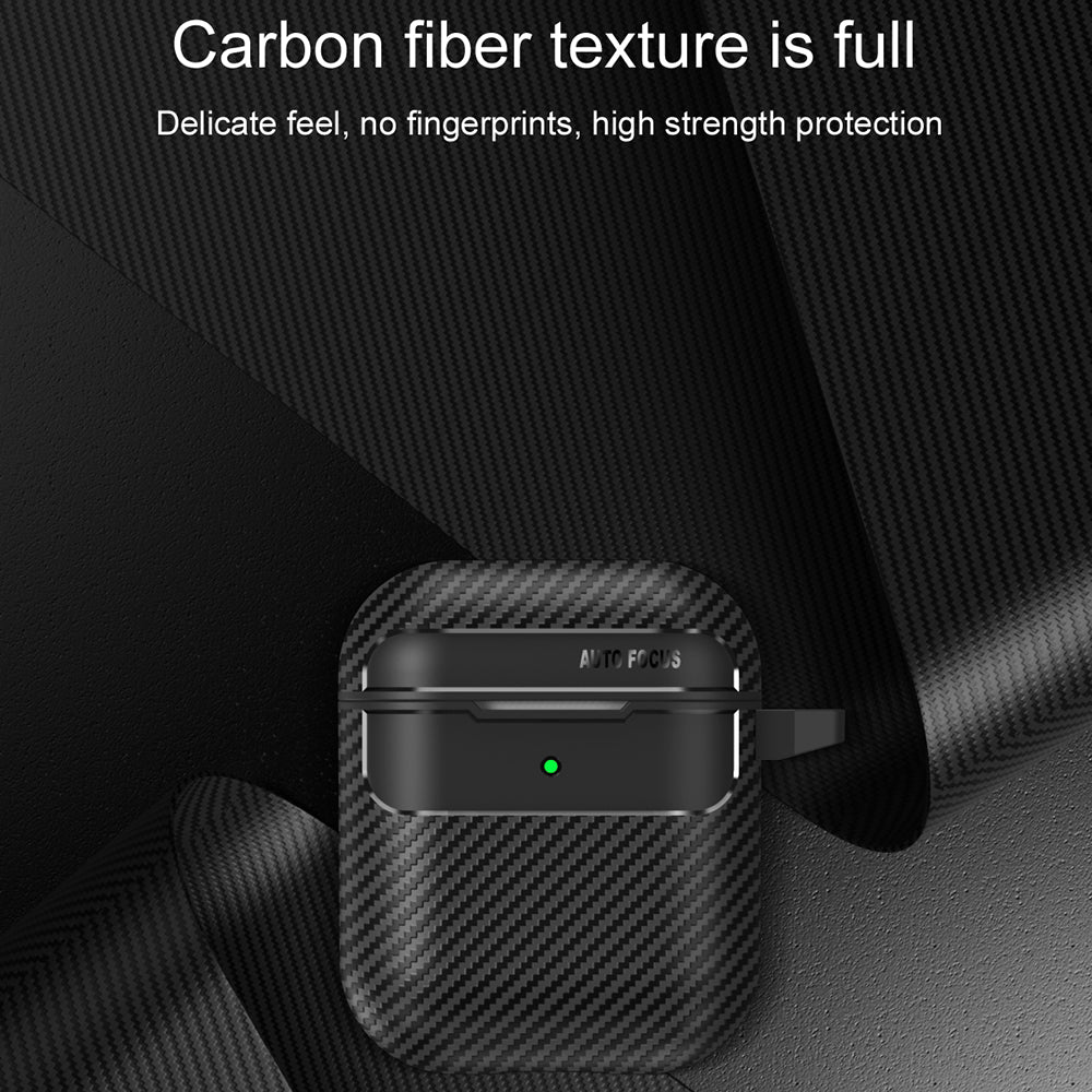 Futrola Techsuit CarbonFiber za Apple AirPods Gen 2 / Gen 1, Crna
