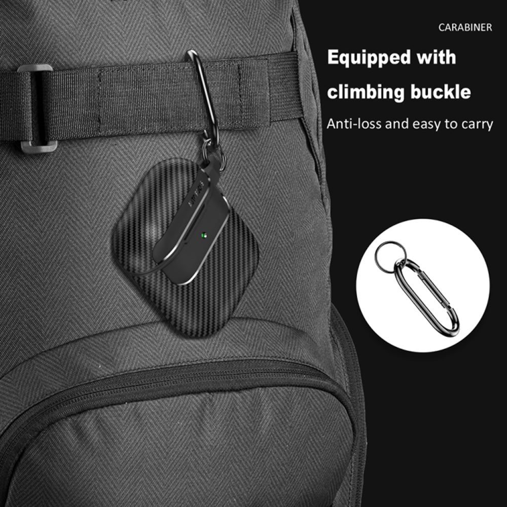 Futrola Techsuit CarbonFiber za Apple AirPods Gen 2 / Gen 1, Crna