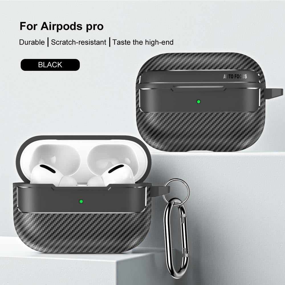 Futrola Techsuit CarbonFiber za Apple AirPods Pro Series, Crna