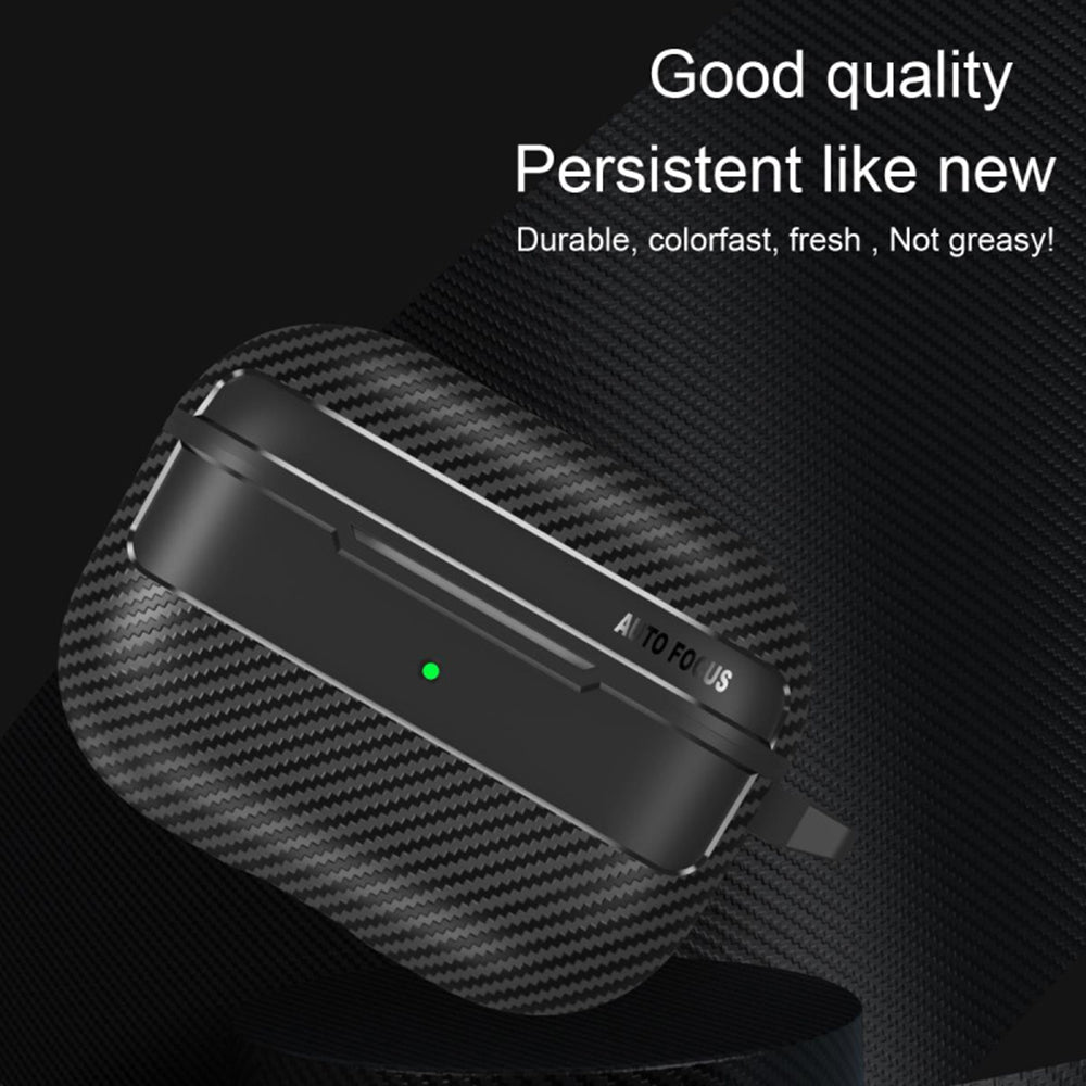 Futrola Techsuit CarbonFiber za Apple AirPods Pro 3, Crna