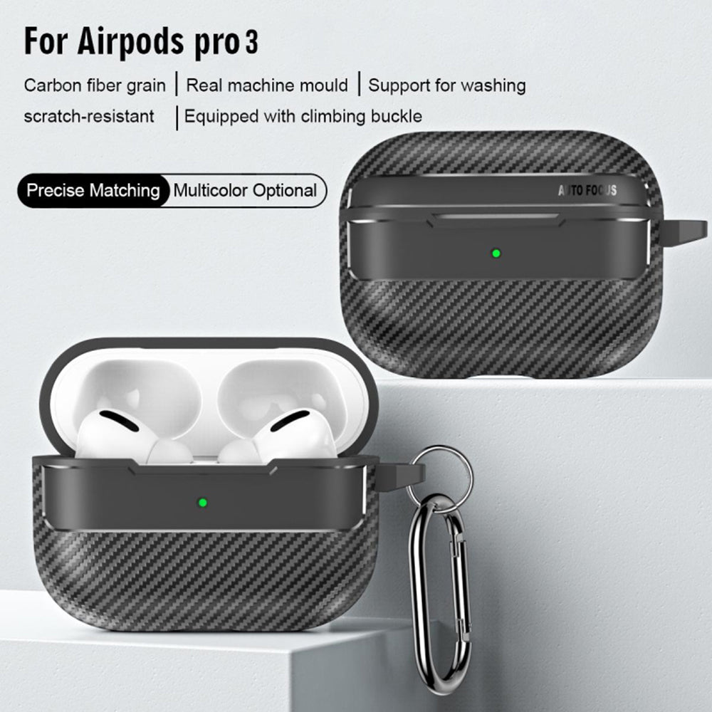 Futrola Techsuit CarbonFiber za Apple AirPods Pro 3, Crna