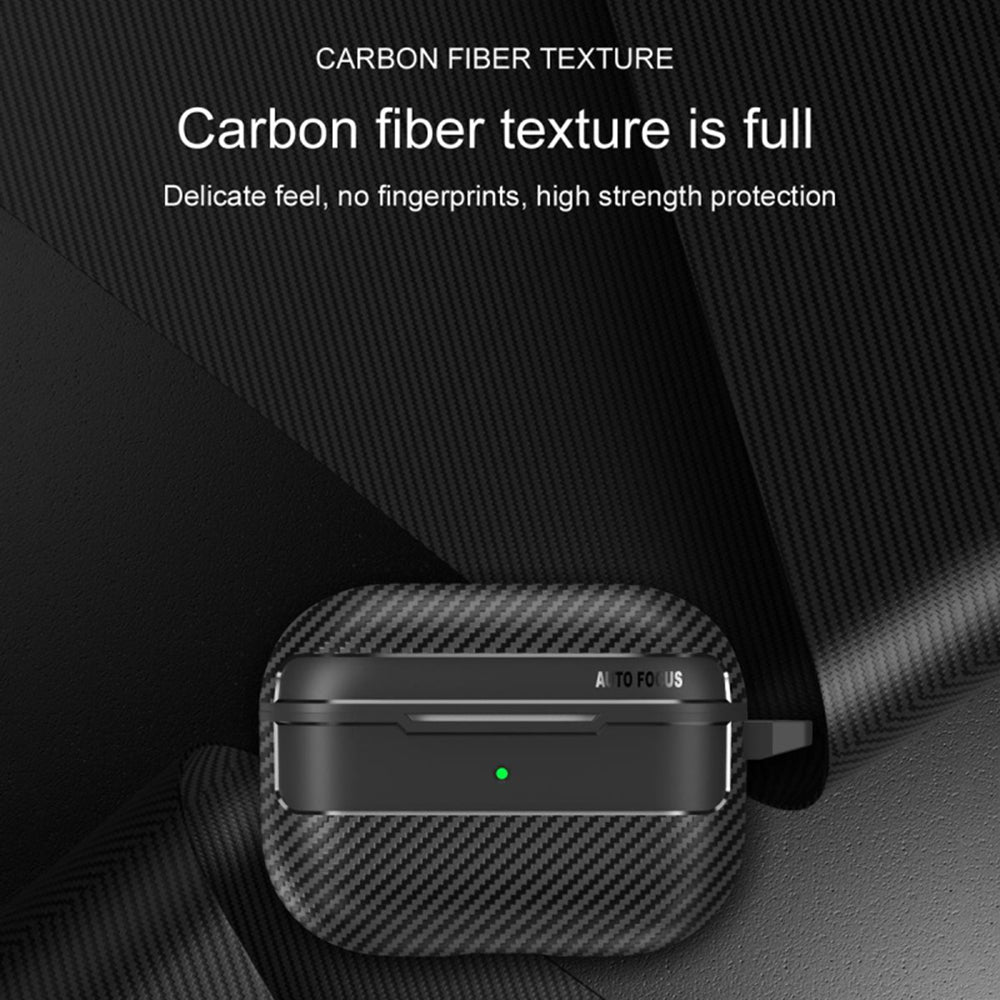 Futrola Techsuit CarbonFiber za Apple AirPods Pro 3, Crna