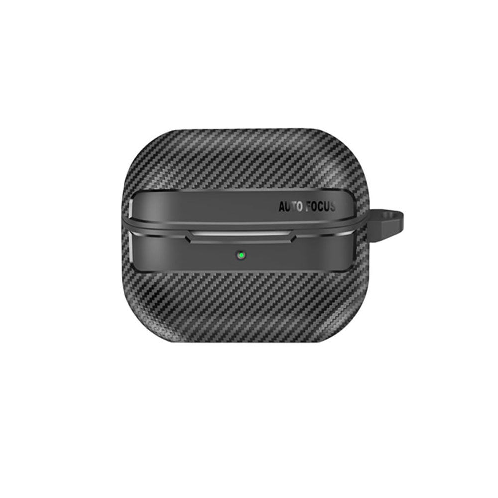 Futrola Techsuit CarbonFiber za Samsung Galaxy Buds3 FE / Buds3 Pro / Buds3, Crna