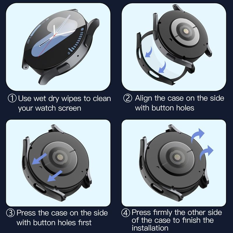 Futrola Techsuit Defense360 Pro za Samsung Galaxy Watch7 40mm, Crna