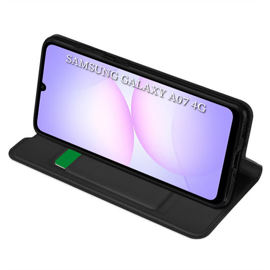 Futrola za Samsung Galaxy A07 4G A075, Techsuit, Magskin Book, Crna