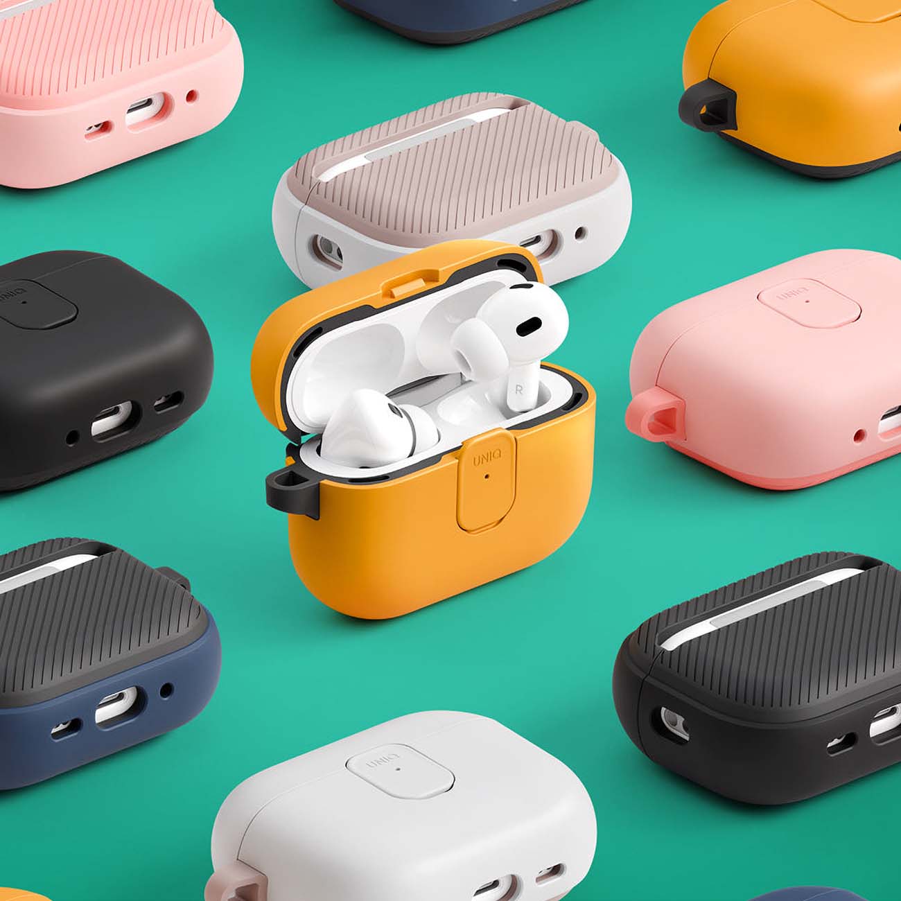 Futrola UNIQ Clyde za Apple AirPods 4, Sivo Bež