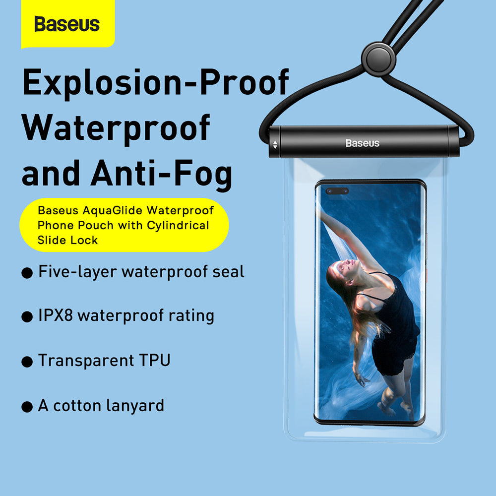 Futrola Univerzalna Waterproof, Baseus, AquaGlide Cylindrical, Bela P60263701213-00