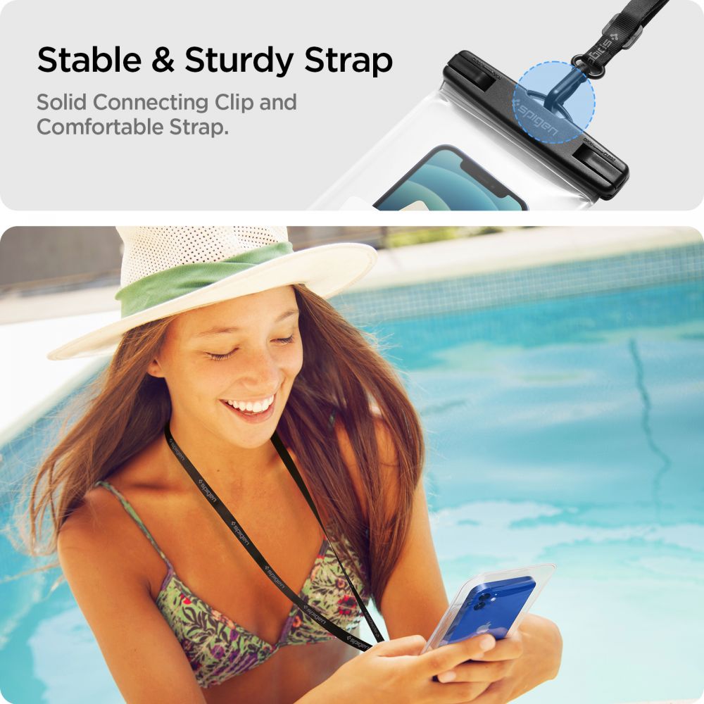 Futrola Univerzalna Waterproof za Telefon max. 3.5inch - 7inch, Spigen, A601, Set 2 komada, Transparentna AMP03098