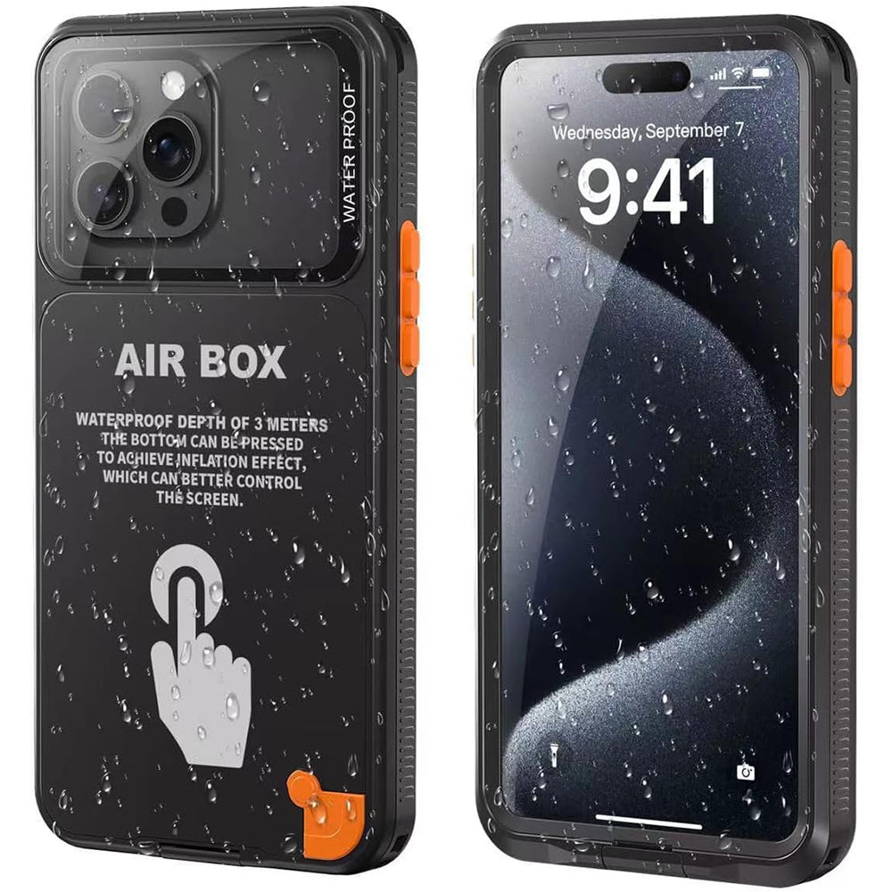 Univerzalna vodootporna futrola za telefon max. 6.1 inča, ShellBox, AirBox, Crna