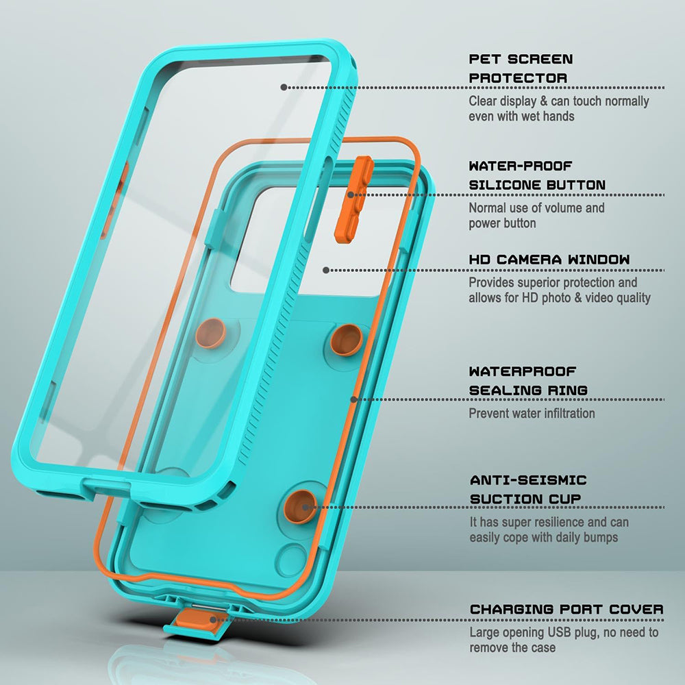Univerzalna vodootporna futrola za telefon max. 6.7 inča, ShellBox, AirBox, Plava