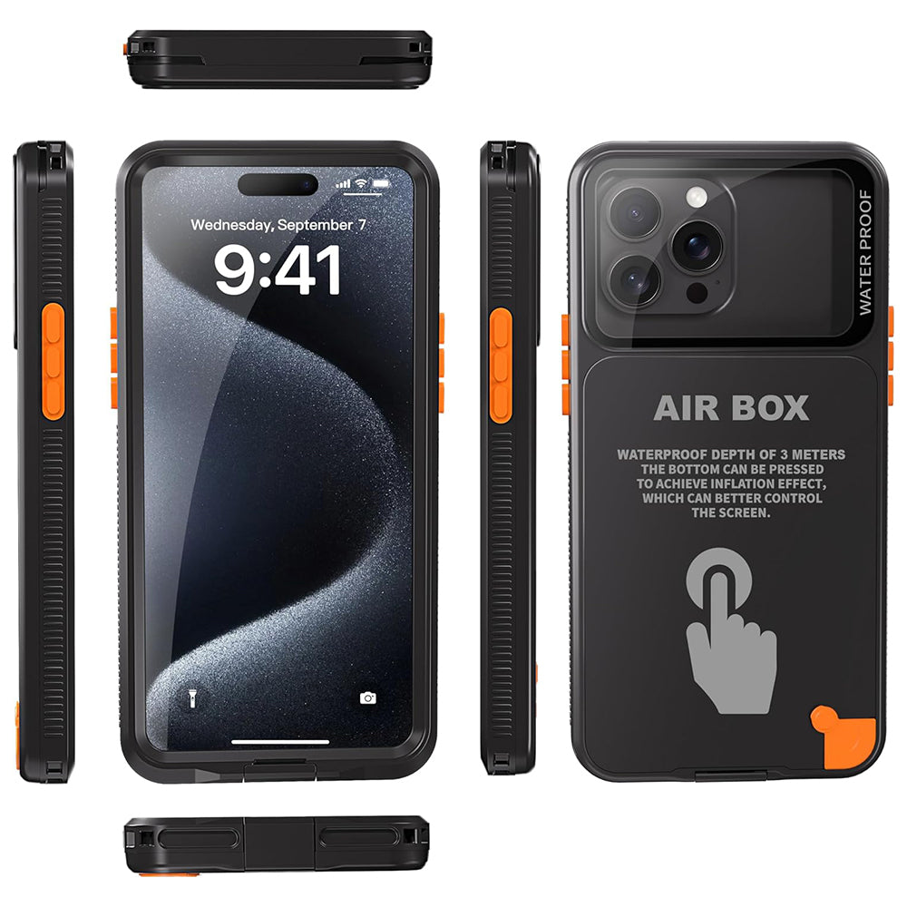 Univerzalna vodootporna futrola za telefon max. 6.7 inča, ShellBox, AirBox, crna