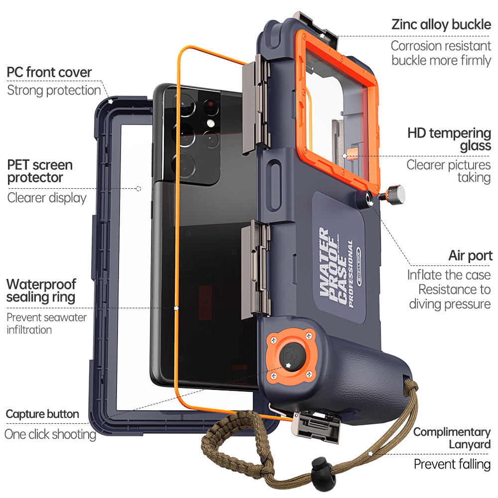 Univerzalna Vodootporna Futrola za Telefon max. 6.8inch, ShellBox, Crna