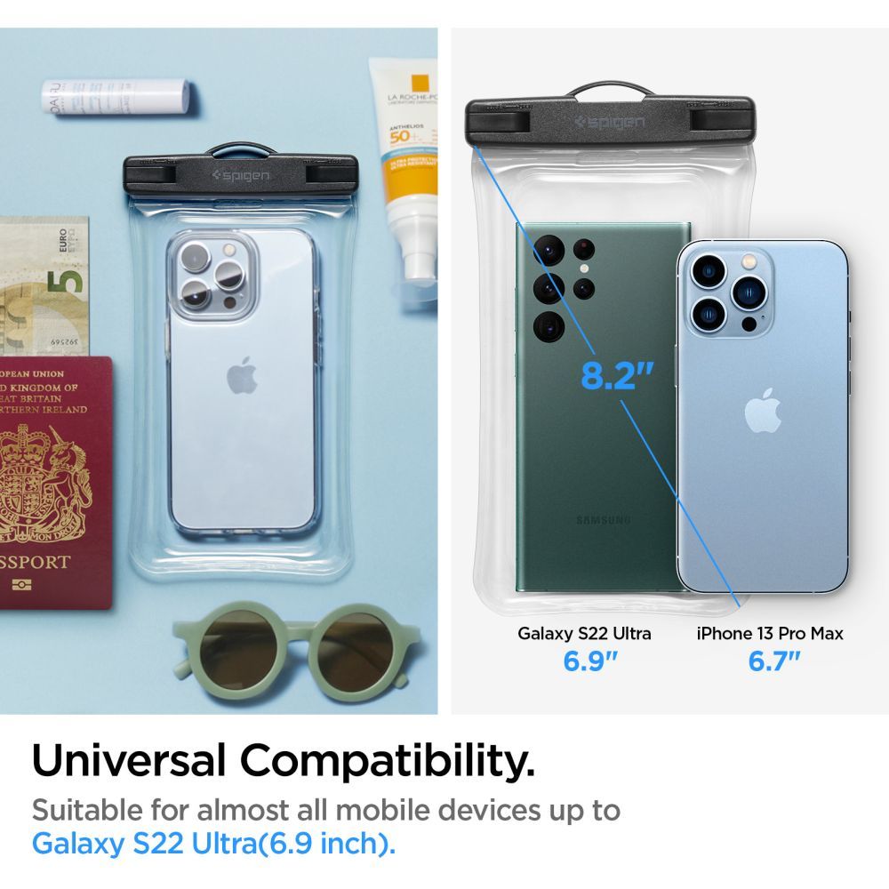 Univerzalna vodootporna futrola za telefon max. 6.9 inča, Spigen, A610, Providna AMP04530