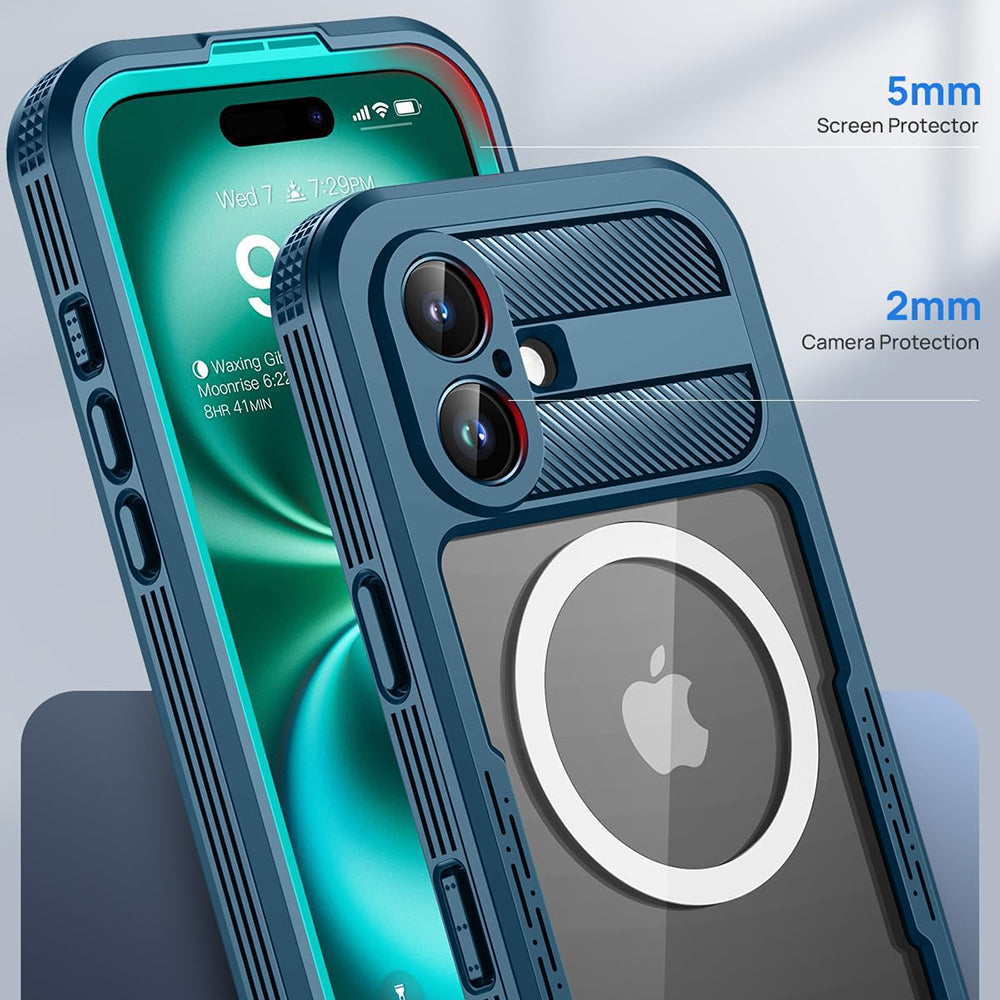 Vodootporna futrola za Apple iPhone 16, ShellBox, Karbon, Crna