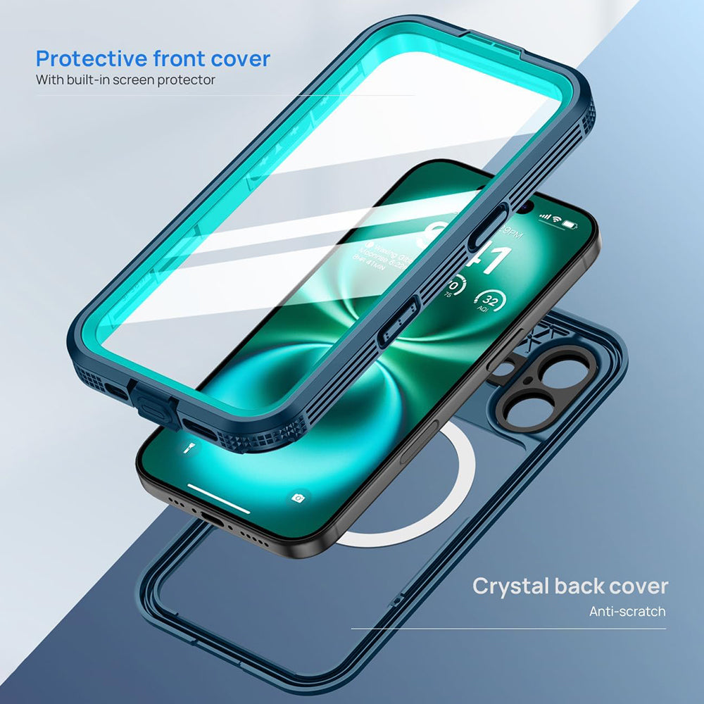 Vodootporna futrola za Apple iPhone 16, ShellBox, Karbon, Crna
