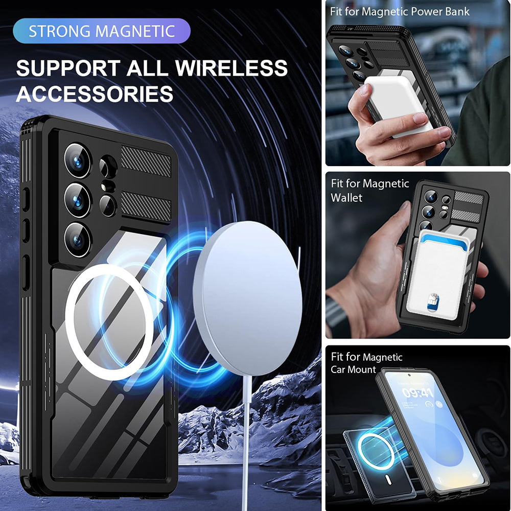 Husa Waterproof za Samsung Galaxy S26 Ultra S948, ShellBox, Crna