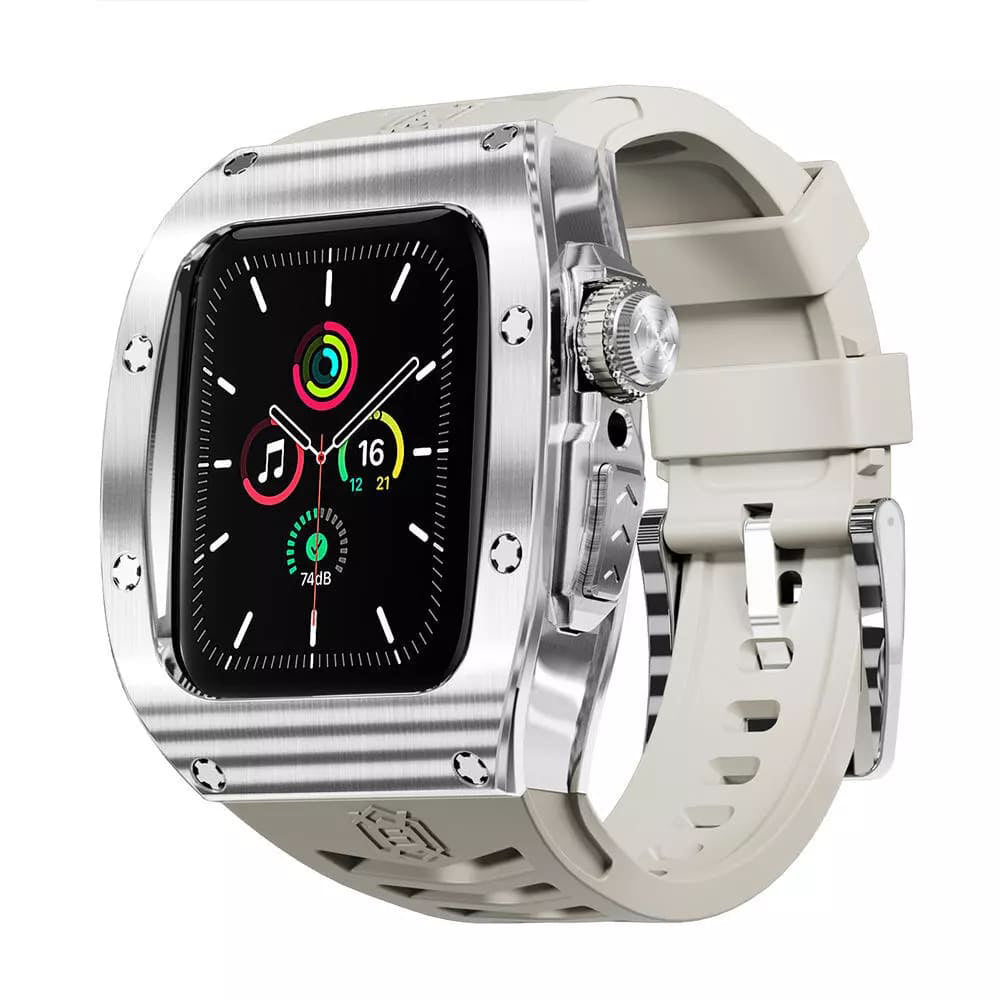 Futrola Waterproof ShellBox za Apple Watch 45mm seriju, Srebrna