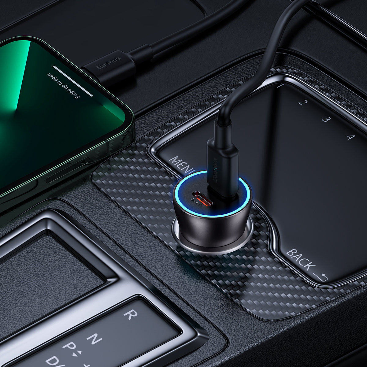 Auto punjač Baseus Golden Contactor Pro, 40W, 3A, 2 x USB-C, Sivi CGJP000013