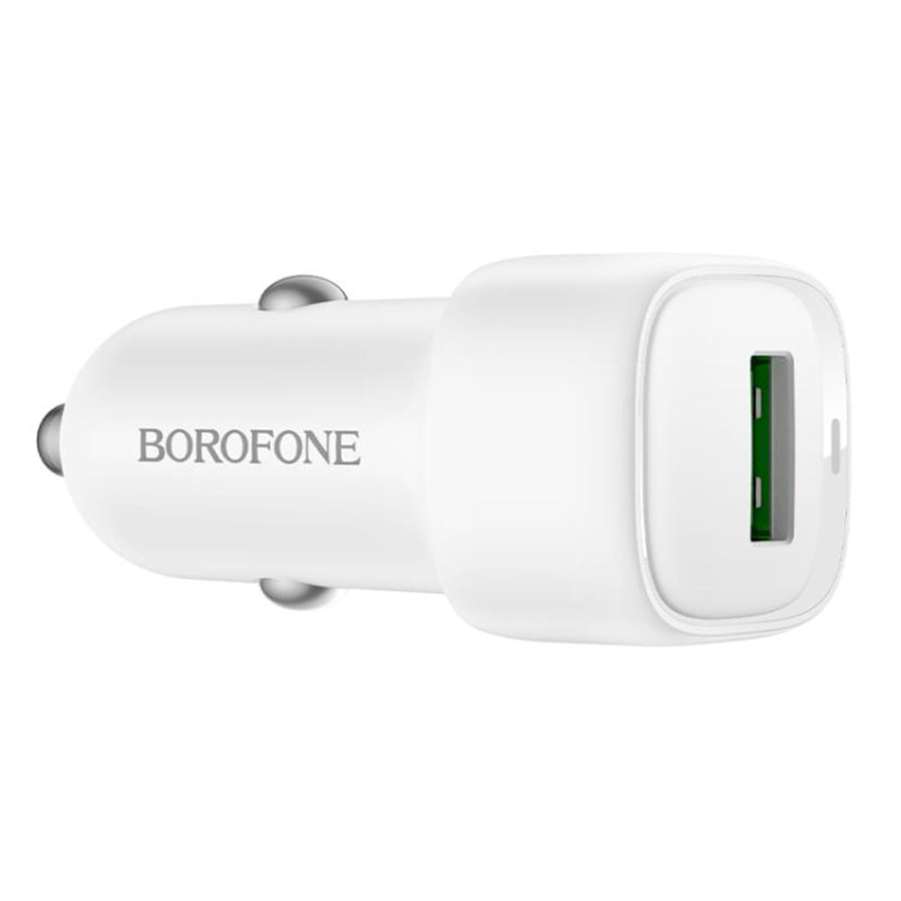 Auto punjač Borofone BZ34 Cloud, 18W, 3A, 1 x USB-A, Beli