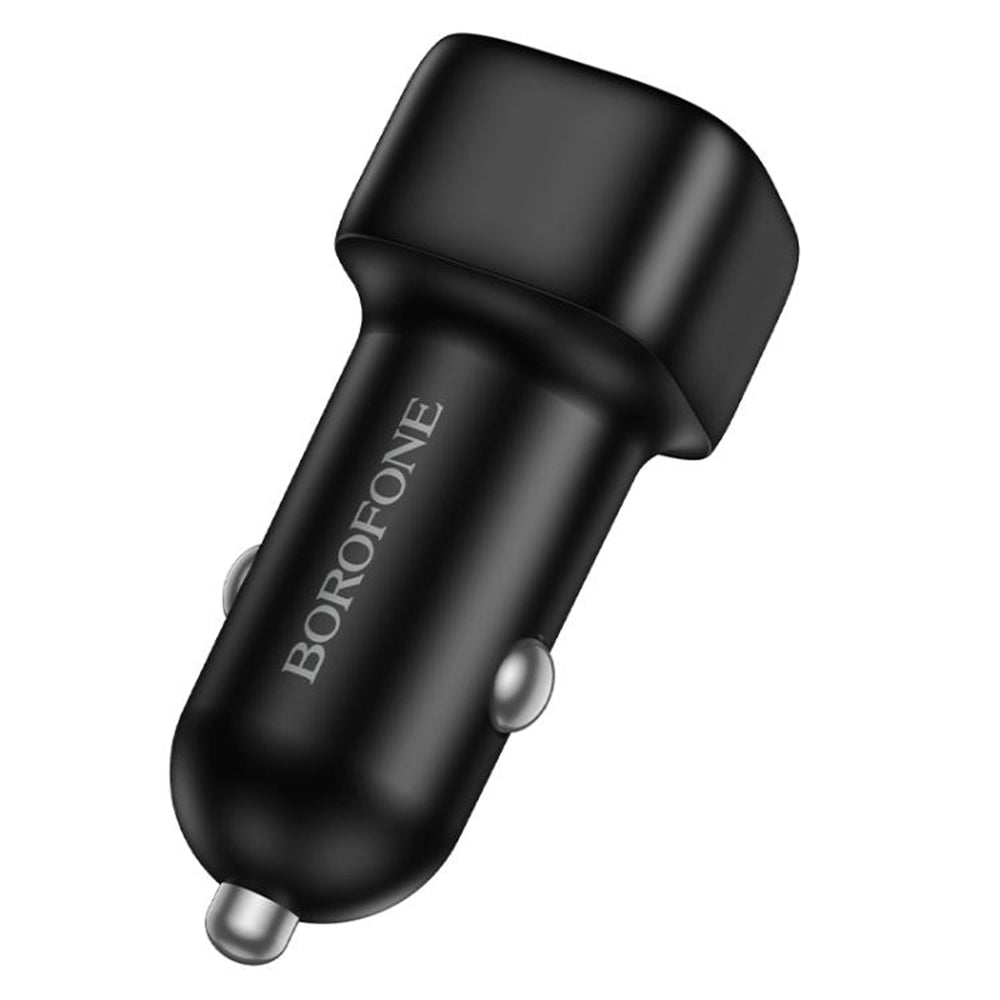 Auto punjač Borofone BZ34B Cloud, 38W, 3A, 1 x USB-A - 1 x USB-C, Crni