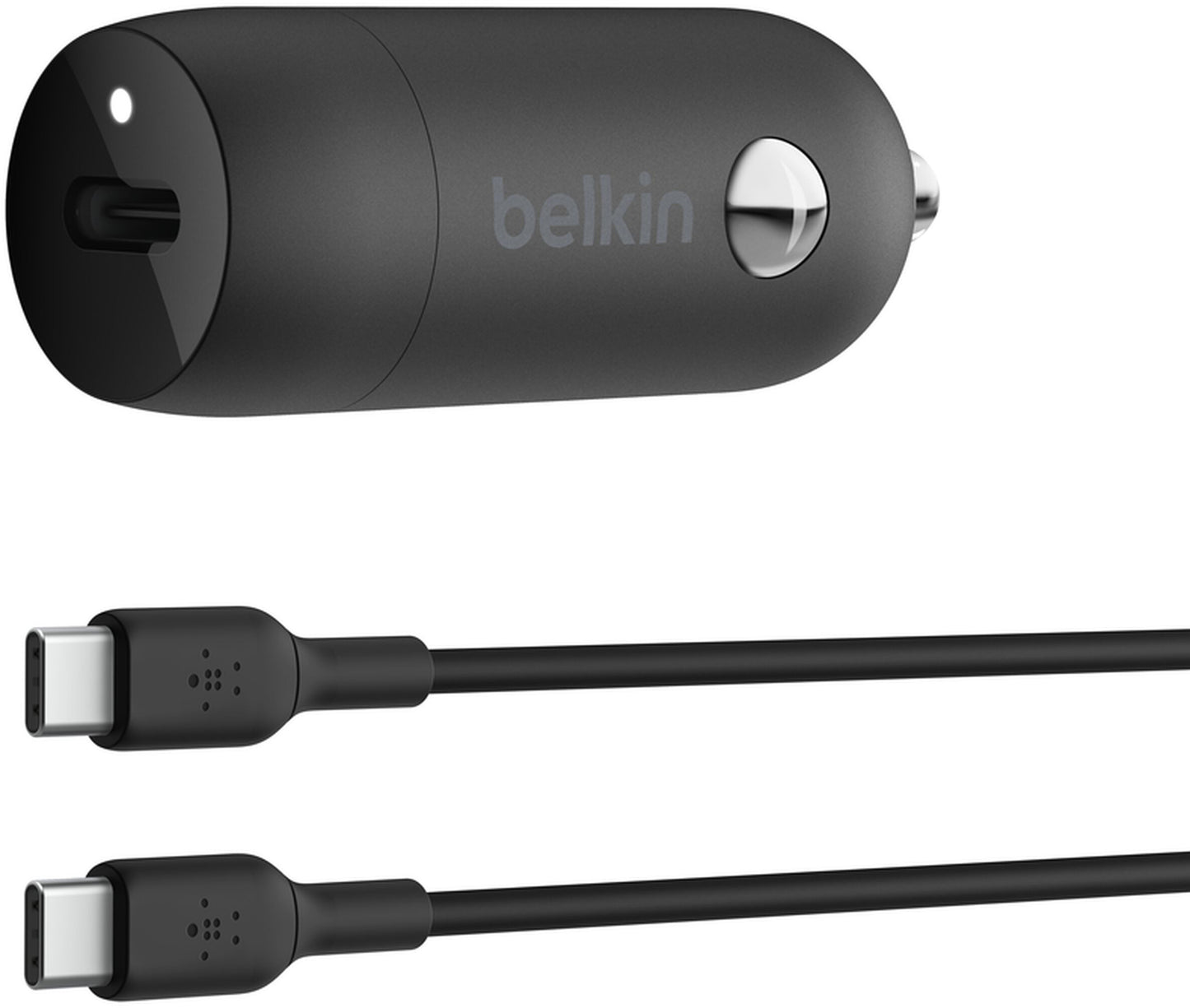 Auto punjač sa USB-C kablom Belkin BoostCharge, 30W, 3A, 1 x USB-C, Crni CCA004bt1MBK-B6