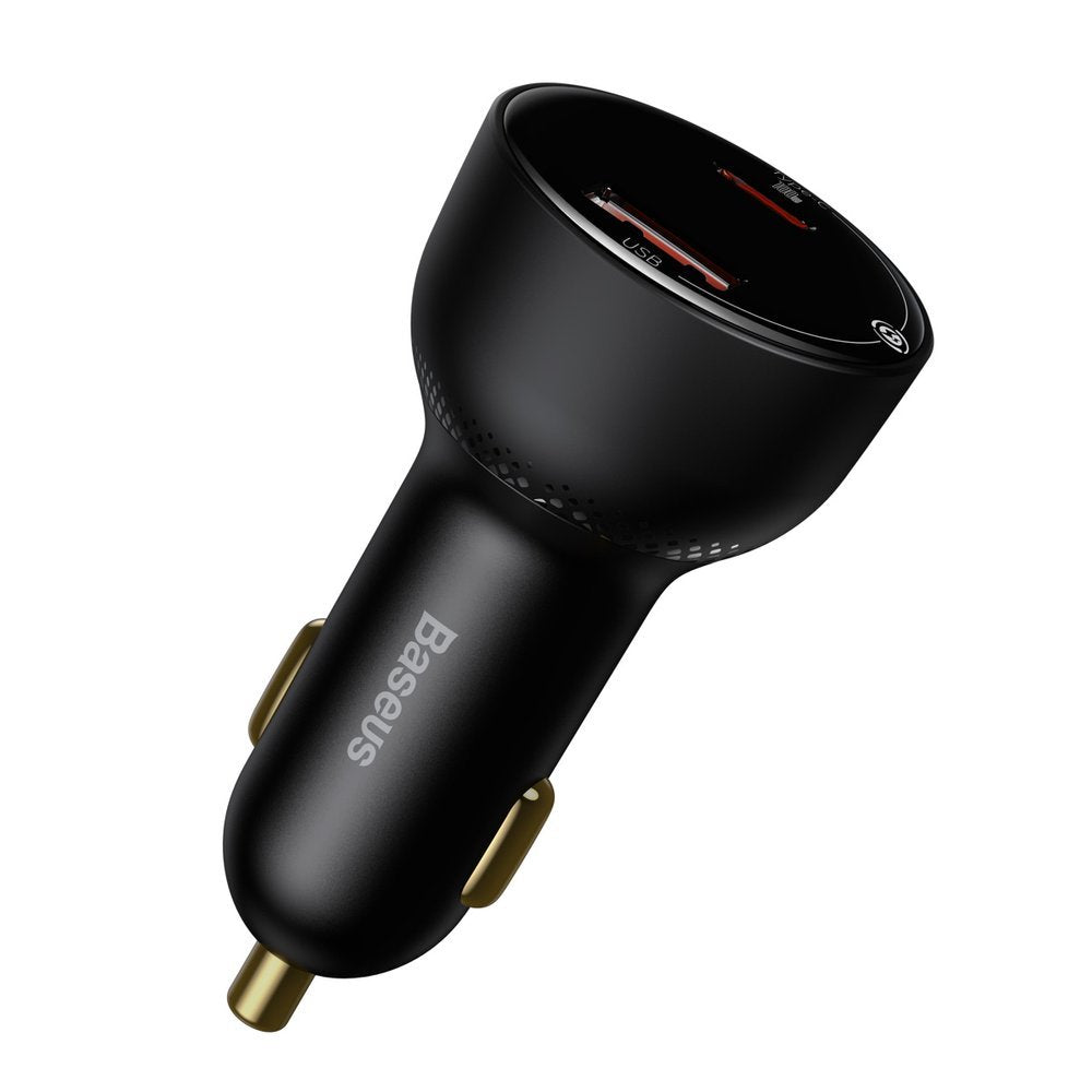 Auto punjač sa USB-C kablom Baseus Superme, 100W, 5A, 1 x USB-A - 1 x USB-C, Crni TZCCZX-01
