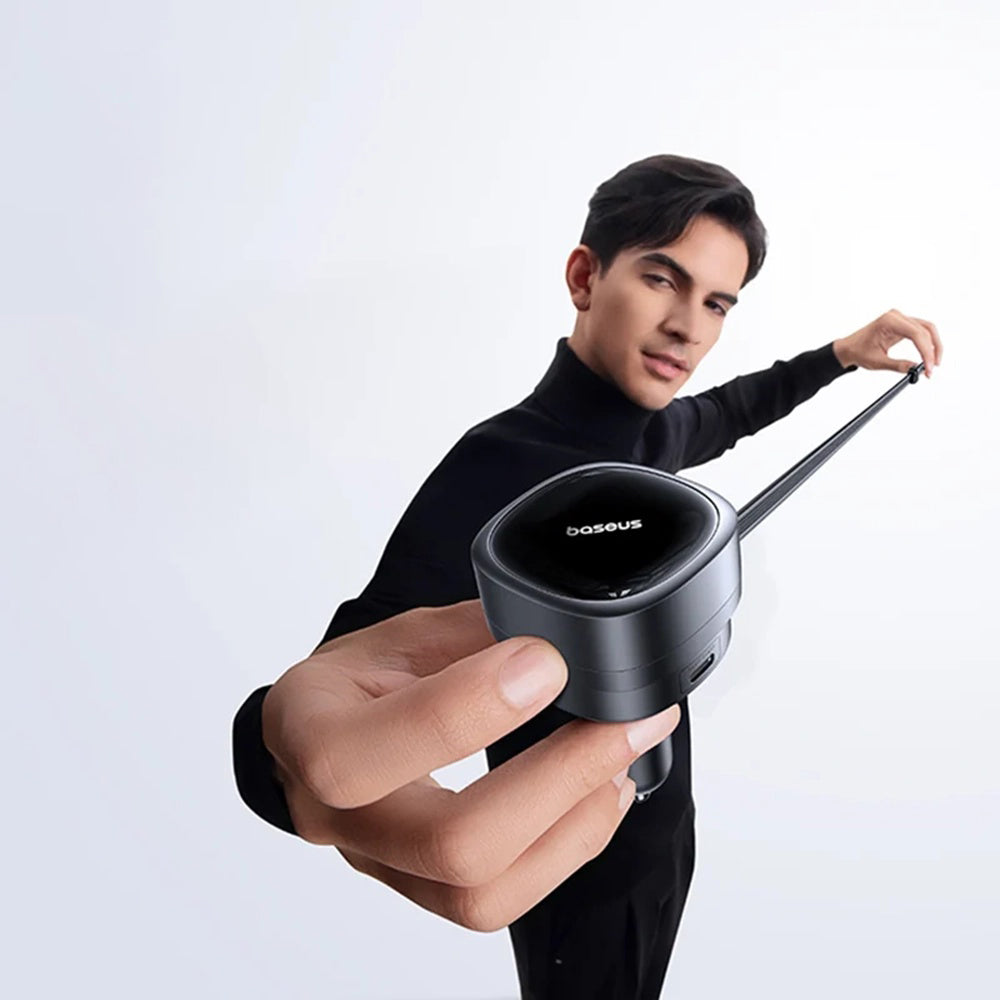 Auto punjač sa USB-C kablom Baseus PrimeTrip VR1, 60W, 3A, 1 x USB-A - 1 x USB-C, Crni C00069001121-00