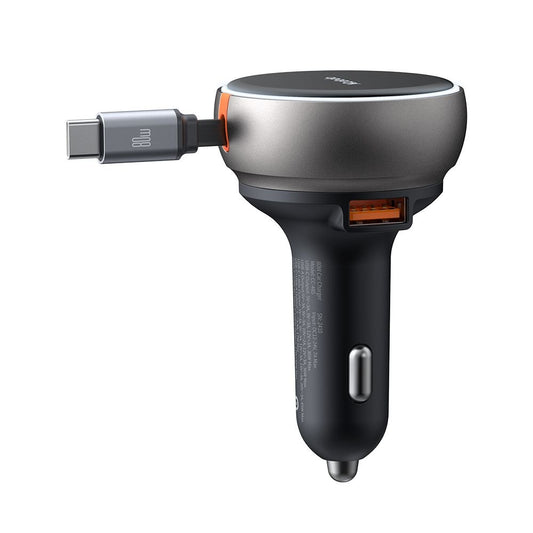 Auto punjač sa USB-C kablom McDodo CC-4850, 80W, 3A, 1 x USB-A - 1 x USB-C, Crni