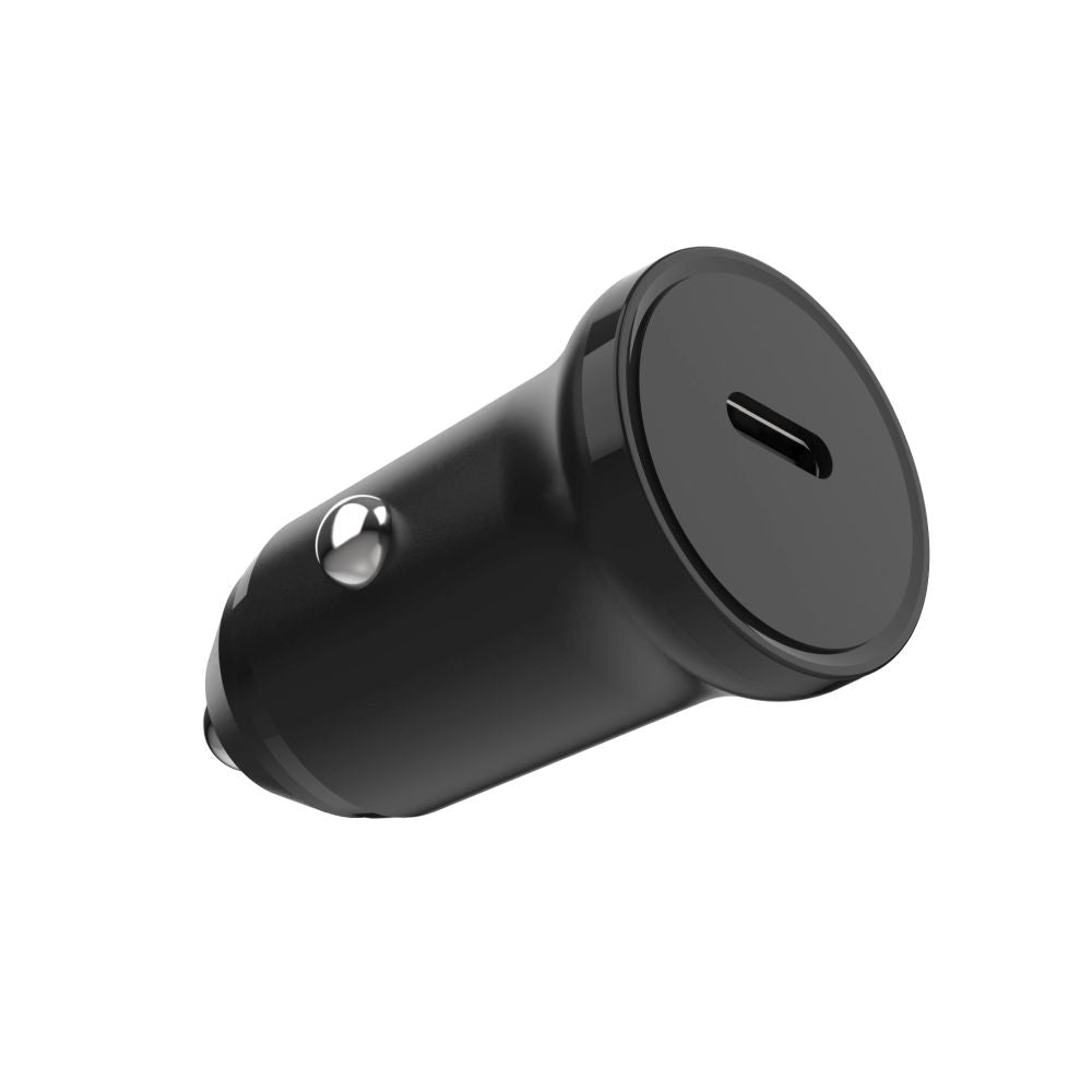 Auto punjač Fixed, 30W, 3A, 1 x USB-C, Crni