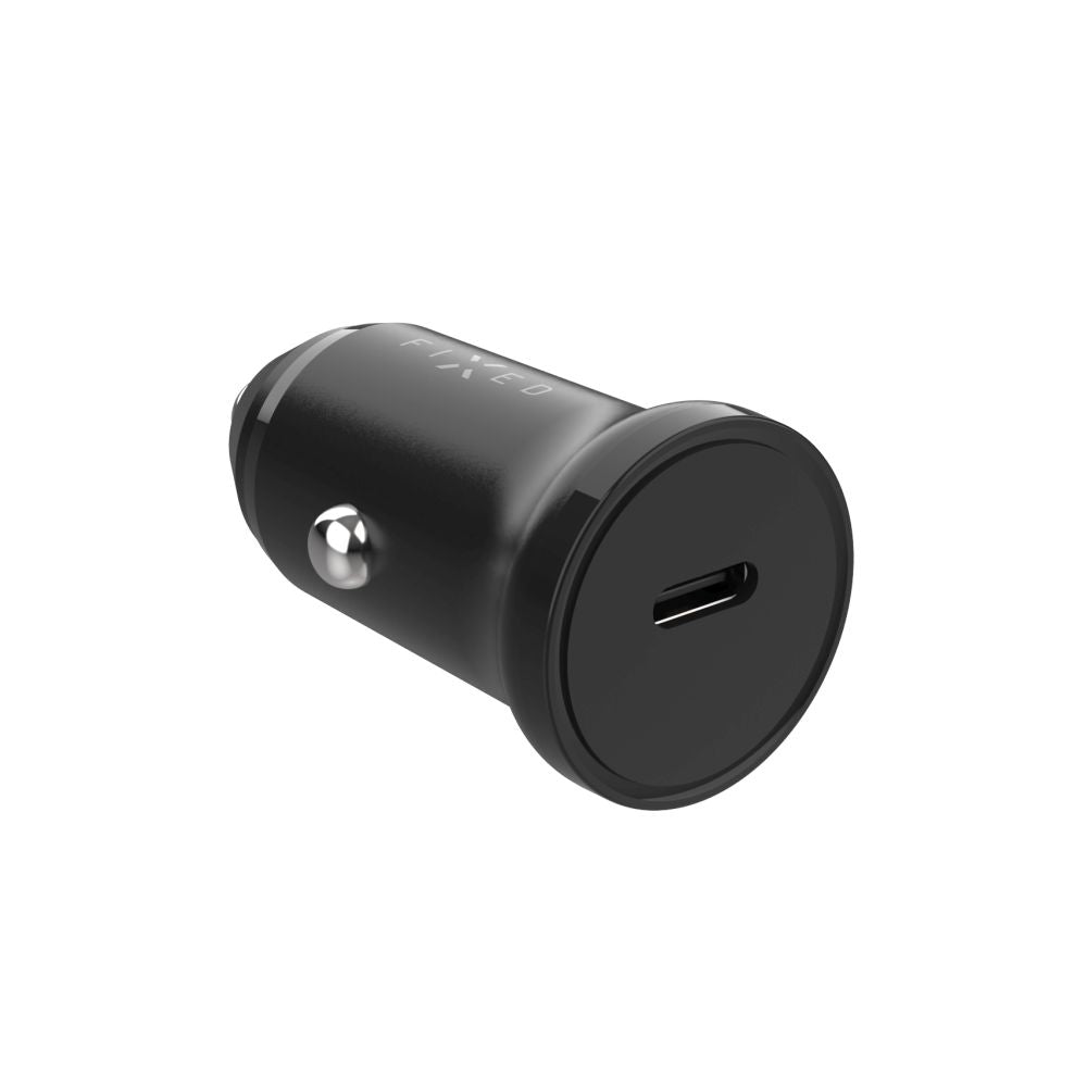 Auto punjač Fixed, 30W, 3A, 1 x USB-C, Crni