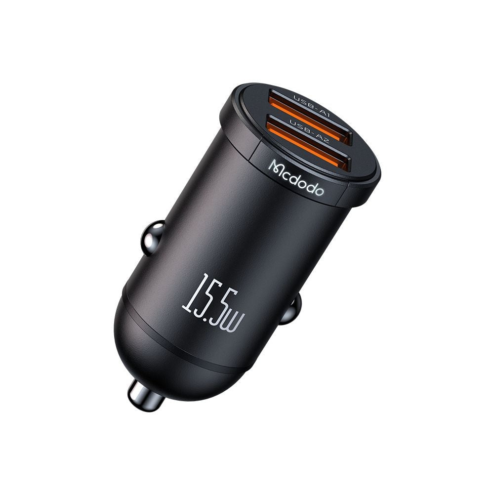Auto punjač McDodo CC-2950 Cool, 15.5W, 3.1A, 2 x USB-A, Crni