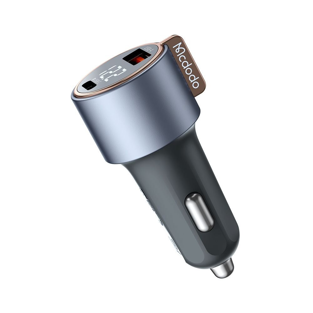 Auto punjač McDodo CC-3690 Venus Display, 75W, 3A, 1 x USB-A - 1 x USB-C, Crni