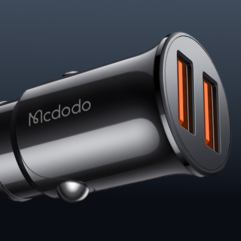 Auto punjač McDodo CC-6602, 12W, 2.4A, 2 x USB-A, Crni