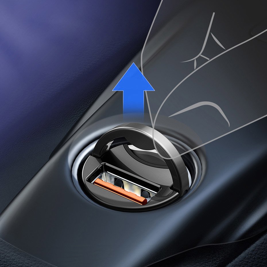 Auto punjač Baseus Star Mini, 30W, 5A, 1 x USB-C, Sivi VCHX-B0G