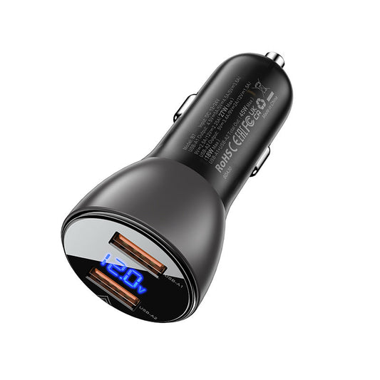 Auto punjač Acefast B7, 45W, 4.5A, 2 x USB-A, Crni