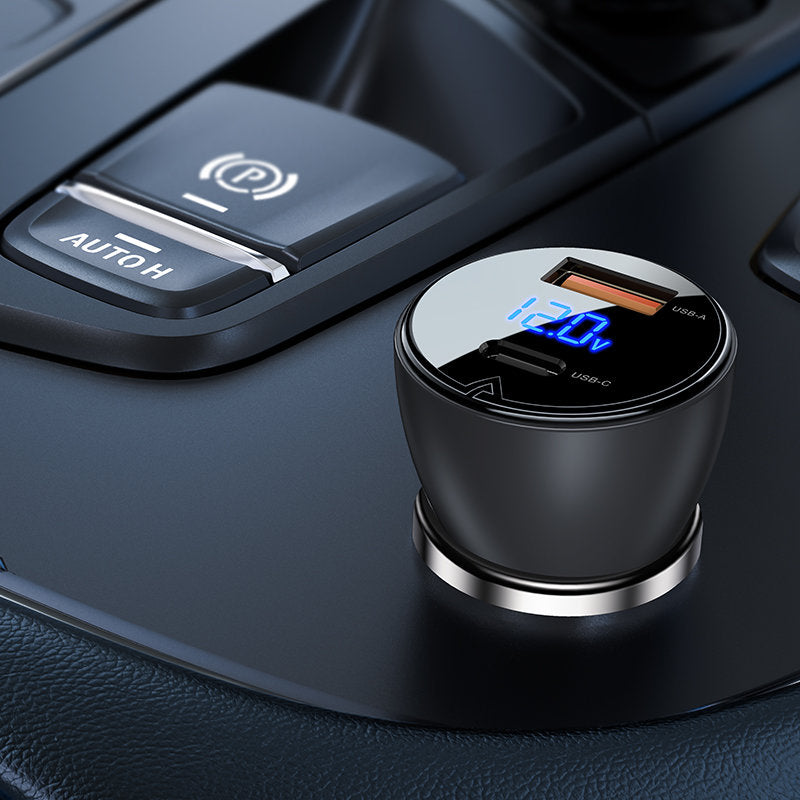 Auto punjač Acefast B6, 63W, 3.6A, 1 x USB-A - 1 x USB-C, Crni