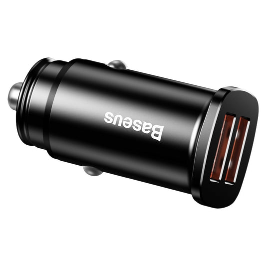 Auto punjač Baseus BS-C15Q, 30W, 5A, 2 x USB-A, Crni CCALL-DS01
