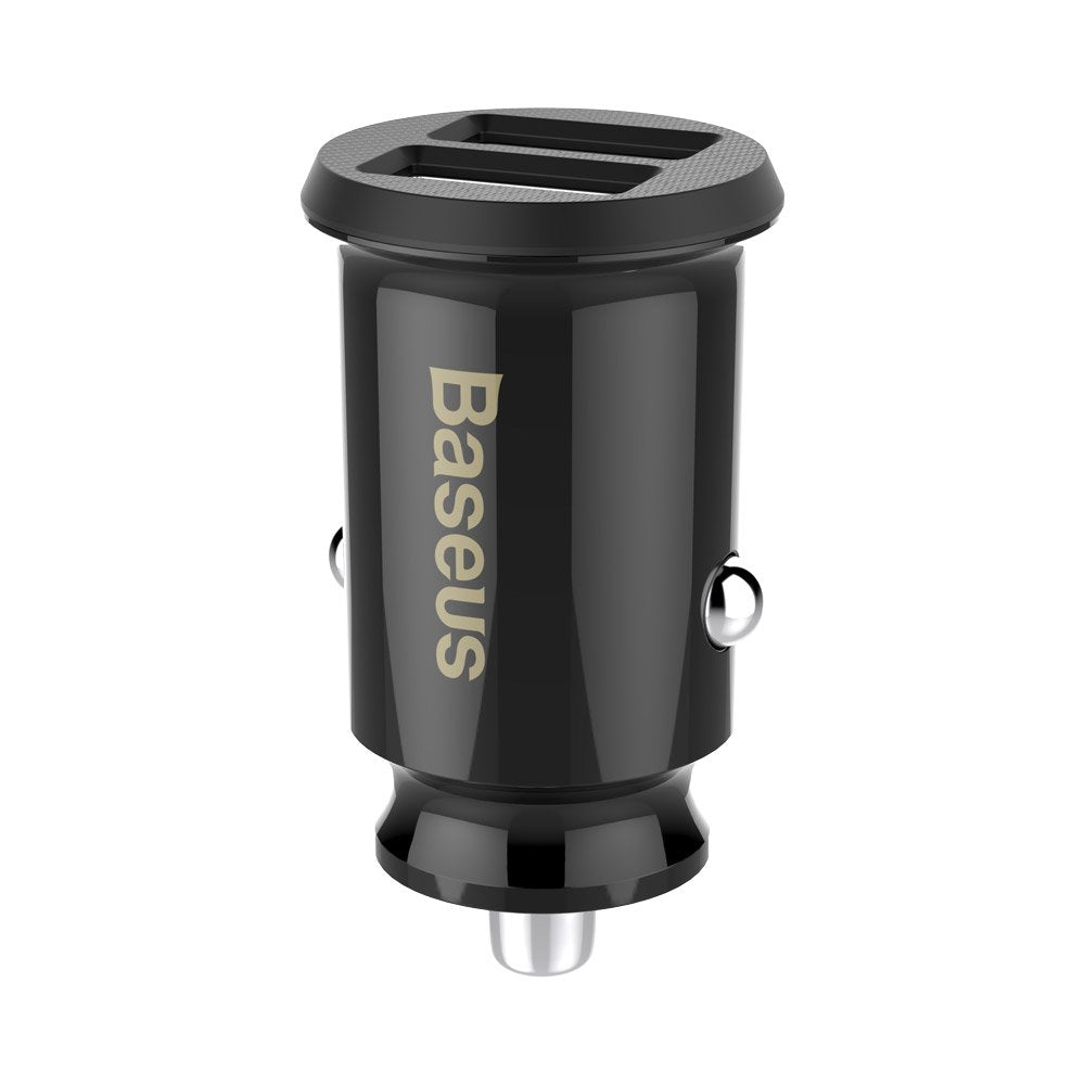 Auto punjač Baseus Grain, 10W, 2.4A, 2 x USB-A, Crni CCALL-ML01